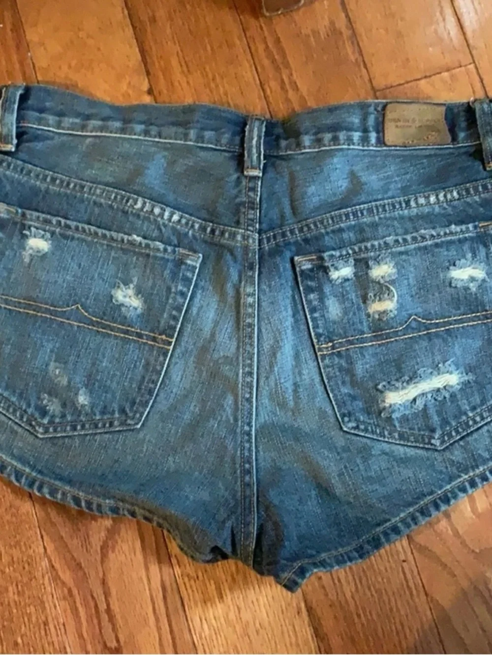Denim & Supply Ralph Lauren Embroidered Blue Jean Shorts - Picture 4 of 5
